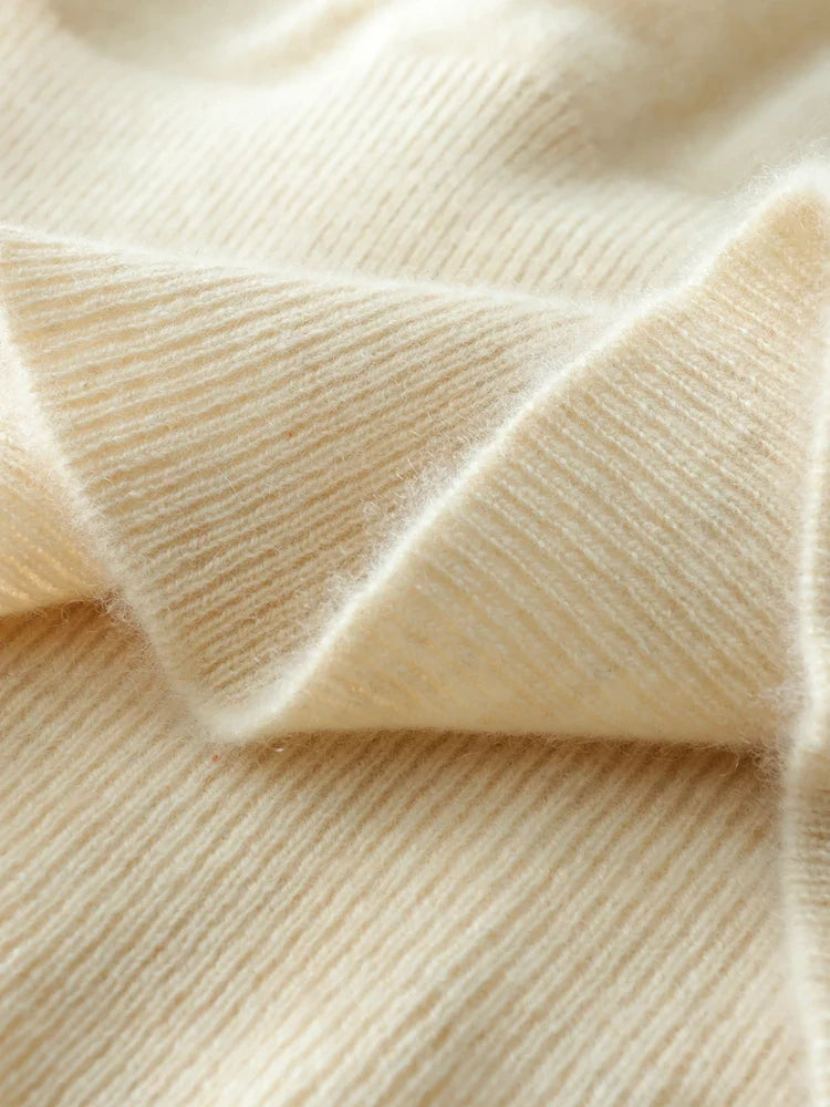 Bridget | Wrap Front Shawl Collar Cashmere Sweater