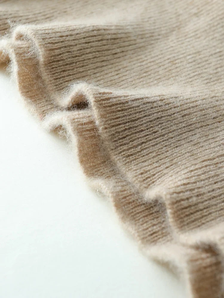 Bridget | Wrap Front Shawl Collar Cashmere Sweater