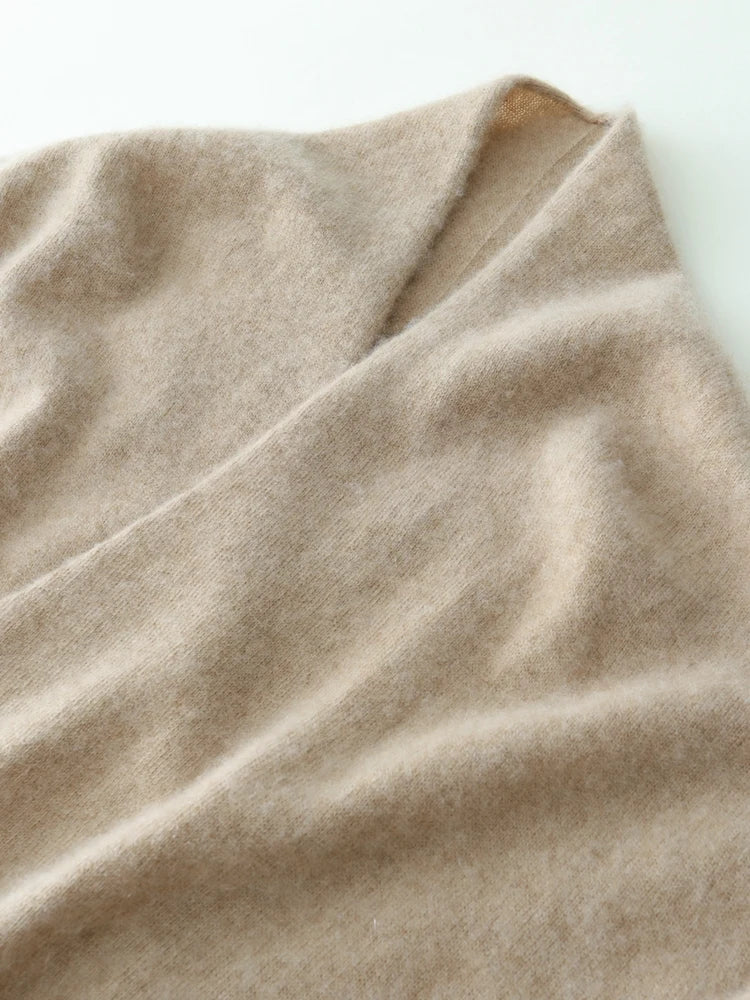 Bridget | Wrap Front Shawl Collar Cashmere Sweater