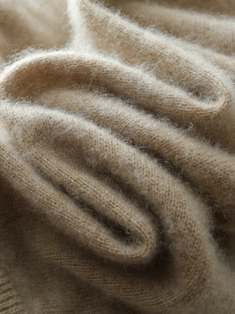 Bridget | Wrap Front Shawl Collar Cashmere Sweater