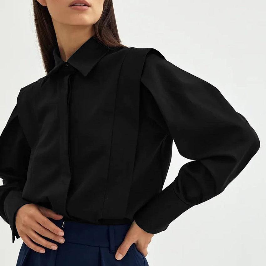 Alba | Exaggerated Collar 100% Organic Cotton Formal Shirt - View 18