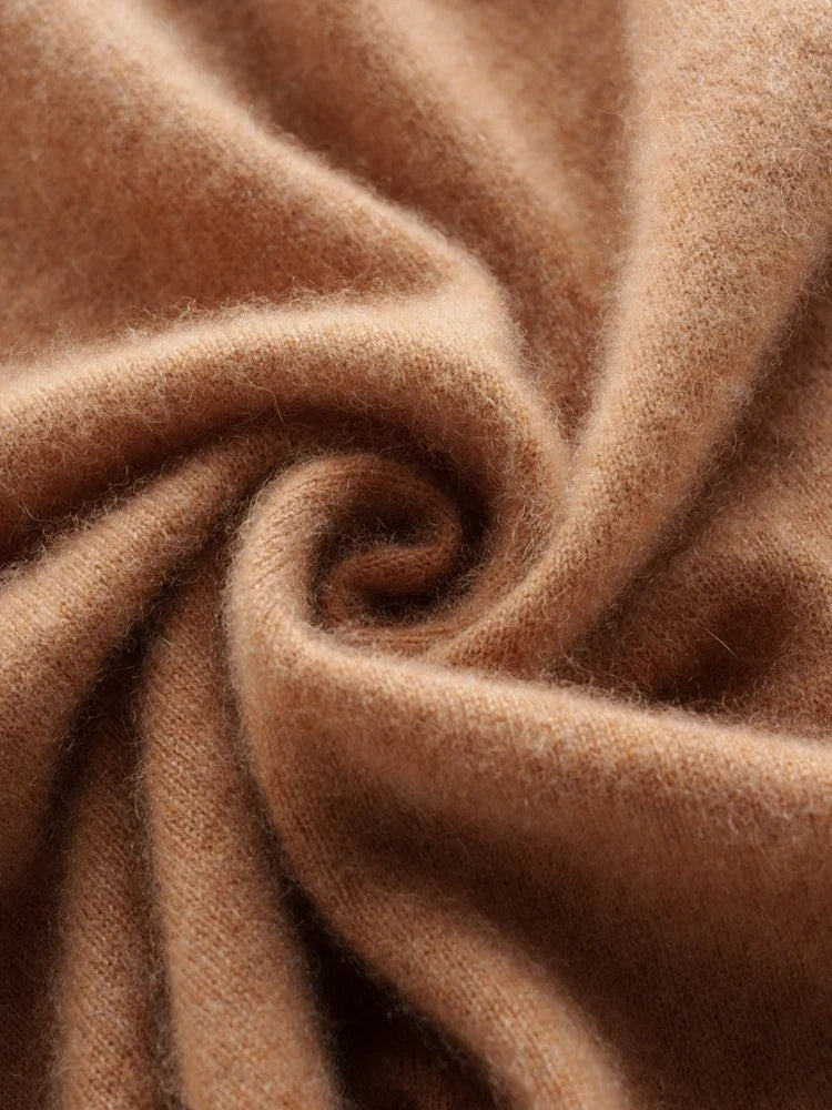 Anouk | Round Neck Pearl Button Cashmere Knit Cardigan - View 11