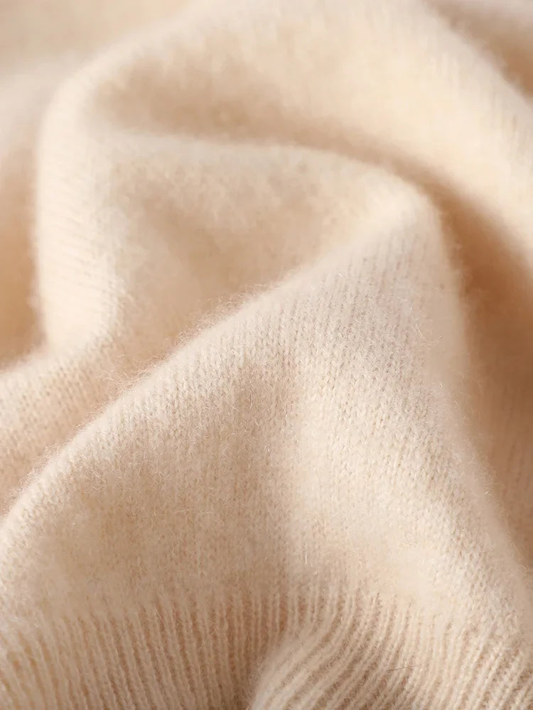 Coralie | Stand Collar Quarter Zip Cashmere Sweater - View 10