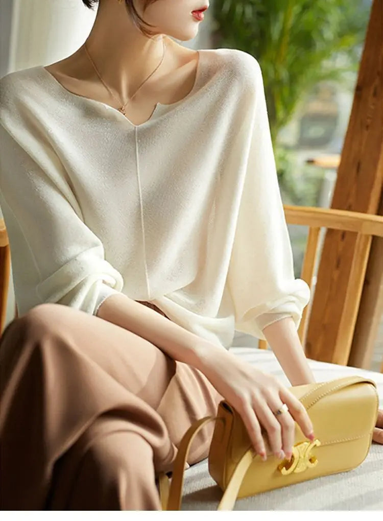 Cosima | Draped Dolman Sleeve Boat Neck Knit Sweater - View 10