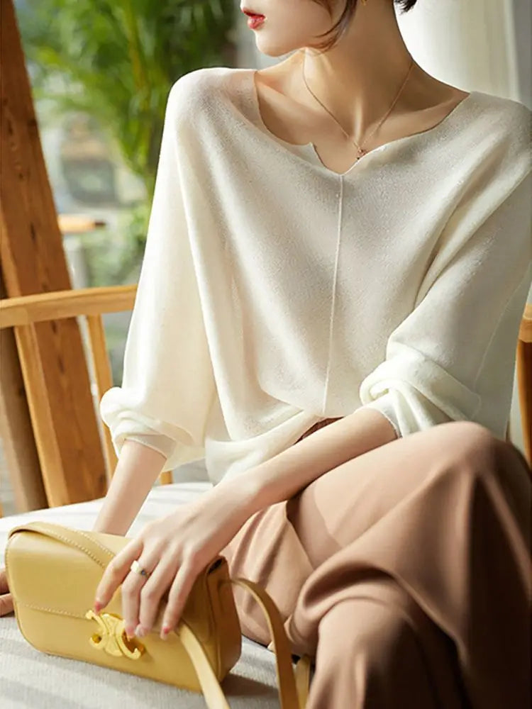 Cosima | Draped Dolman Sleeve Boat Neck Knit Sweater - View 8