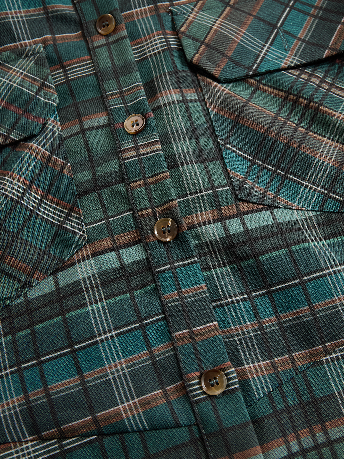 Ffion | Plaid Check Button Front Long Sleeve Maxi Dress - View 8