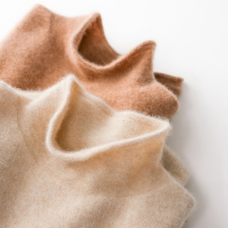 Halle | Brushed Slim Fit Cashmere Turtleneck Sweater - View 33