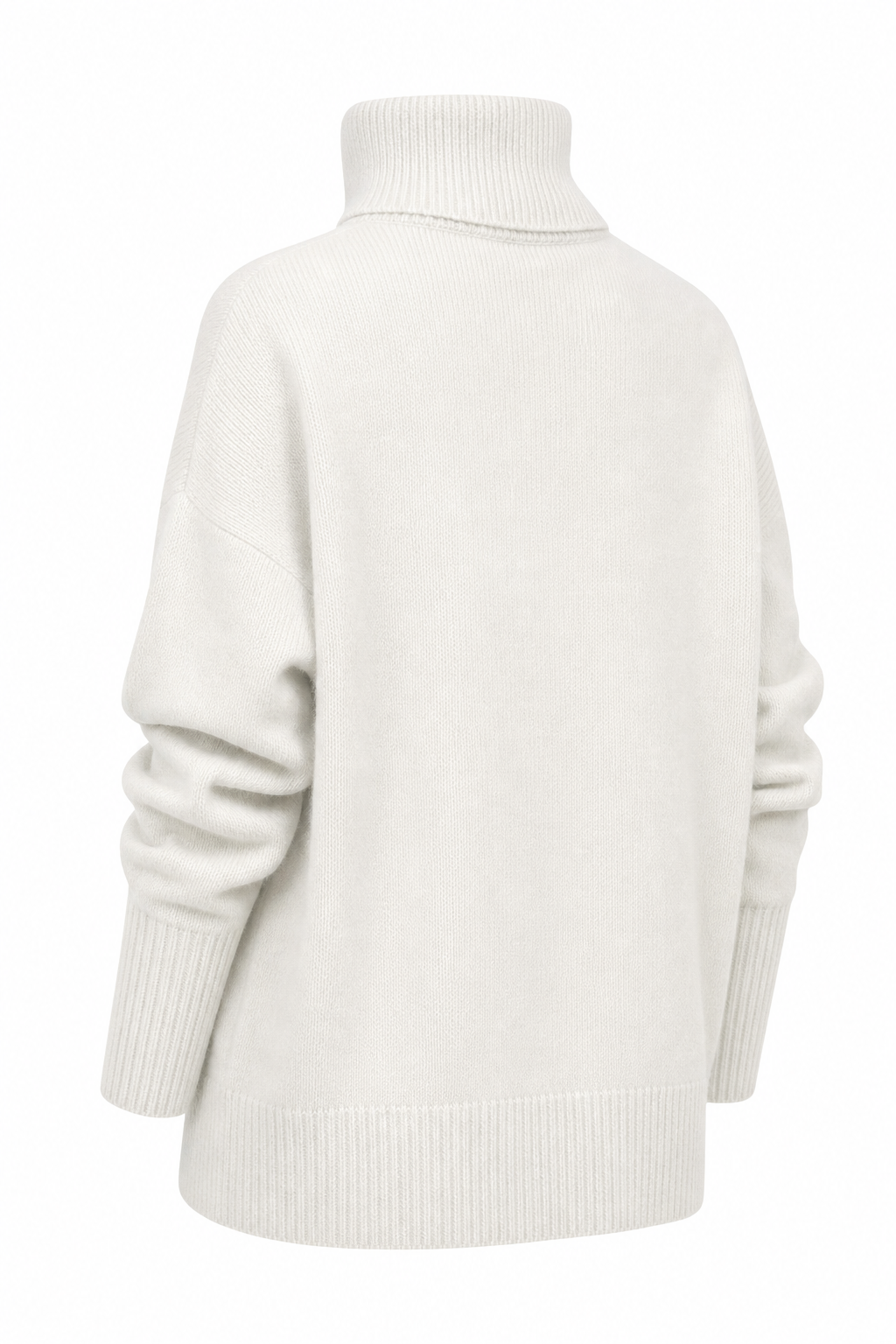 Juno | Oversized Drop Shoulder Fold Over Turtleneck Sweater - View 13