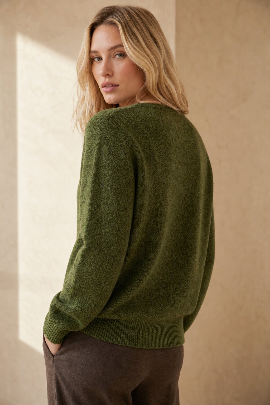 Katarin | Marled Chunky Knit Alpaca Blend Button Cardigan - View 5