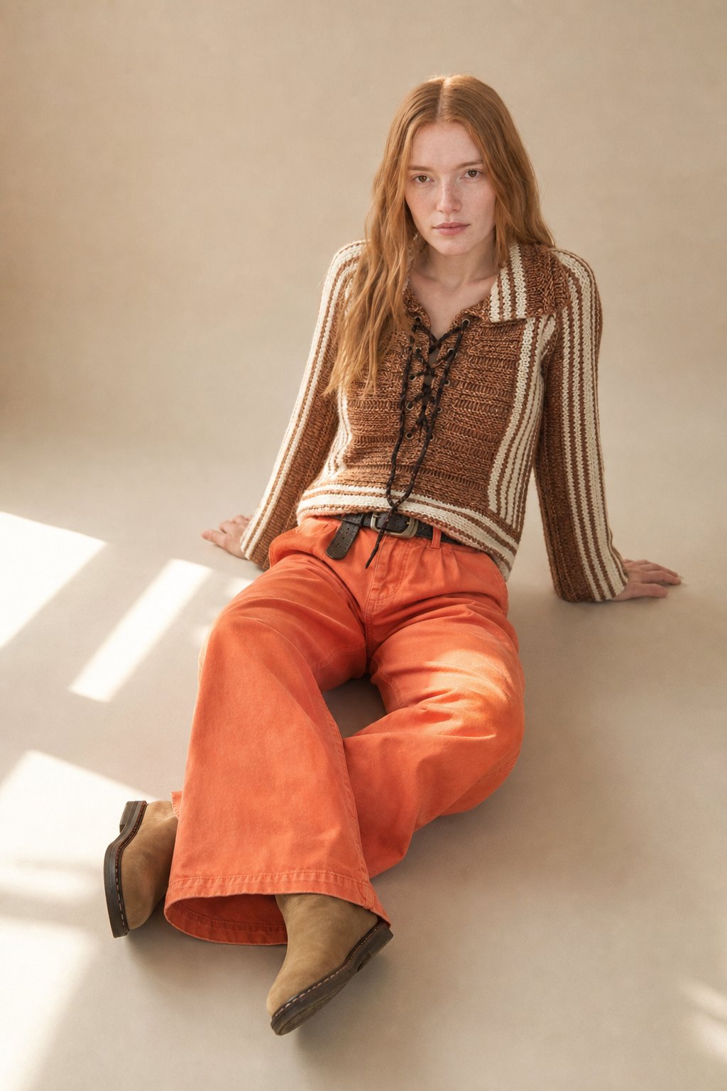 Merle | Pleated Front High Rise Cuffed Wide Leg Jeans - View 3