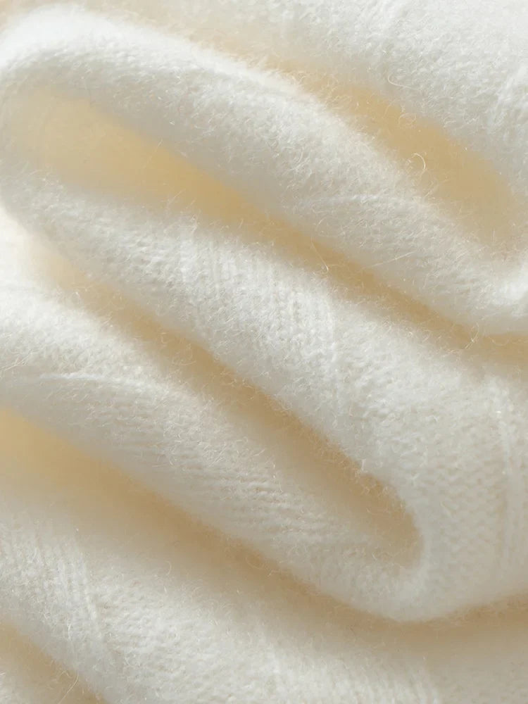 Nella | Shoulder Button Ribbed Cashmere Boat Neck Sweater - View 17