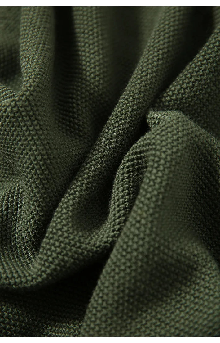 Orla | Stand Collar Two Way Zip Wool Knit Cardigan - View 10