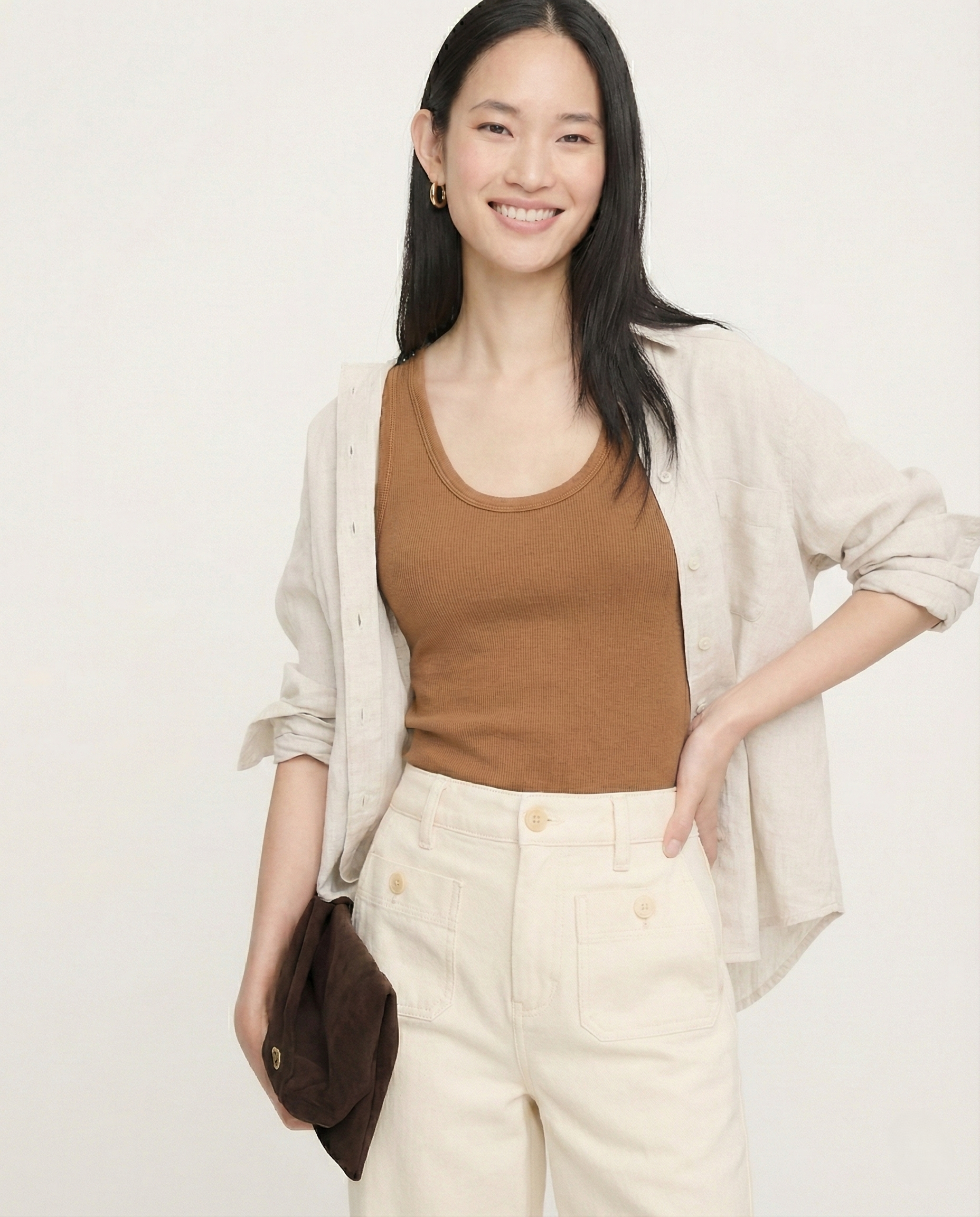 Petra | Patch Pocket High Waist Wide Leg Sailor Jeans - View 22