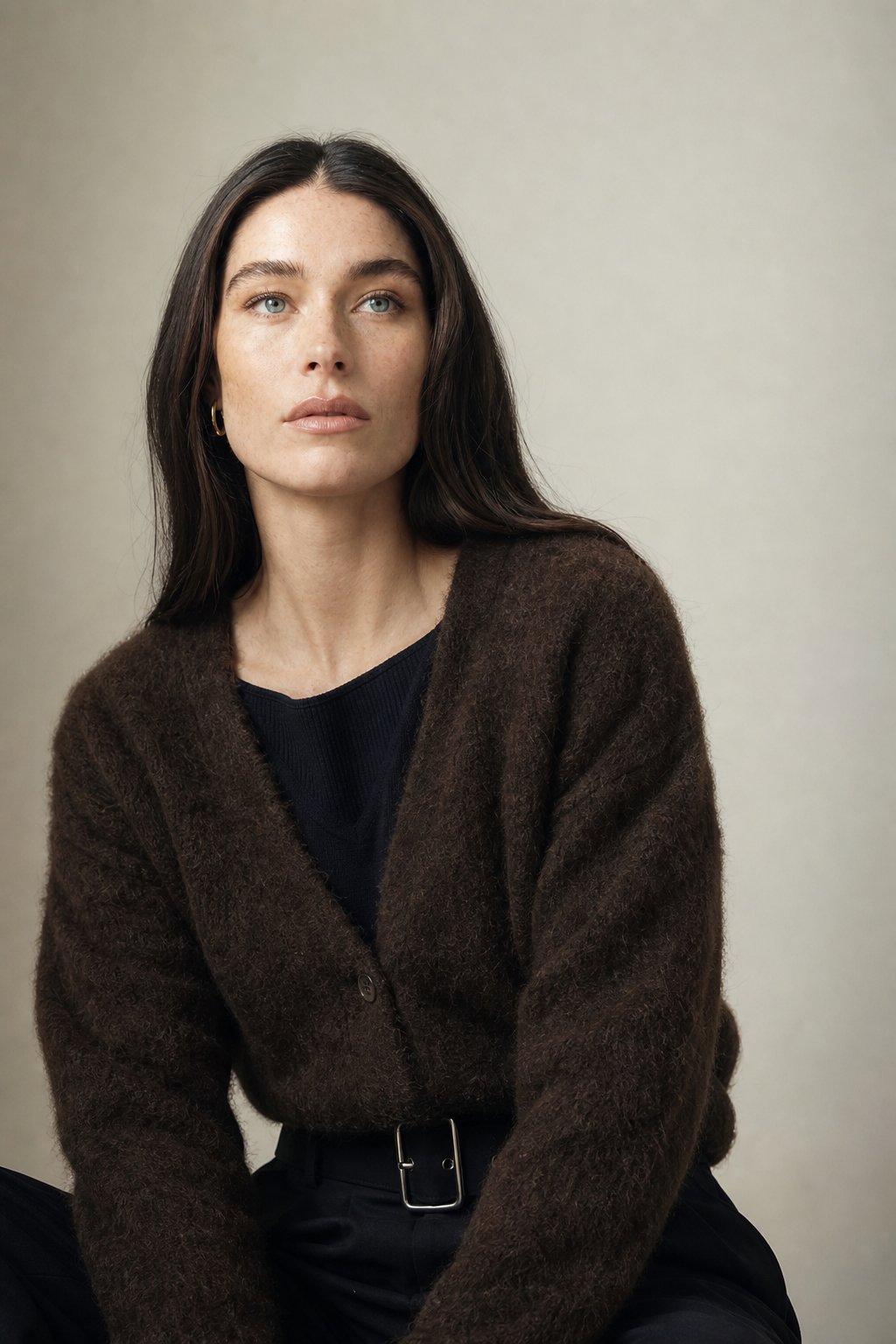 Quilla | Fluffy Eyelash Knit V Neck Button Cardigan - View 21
