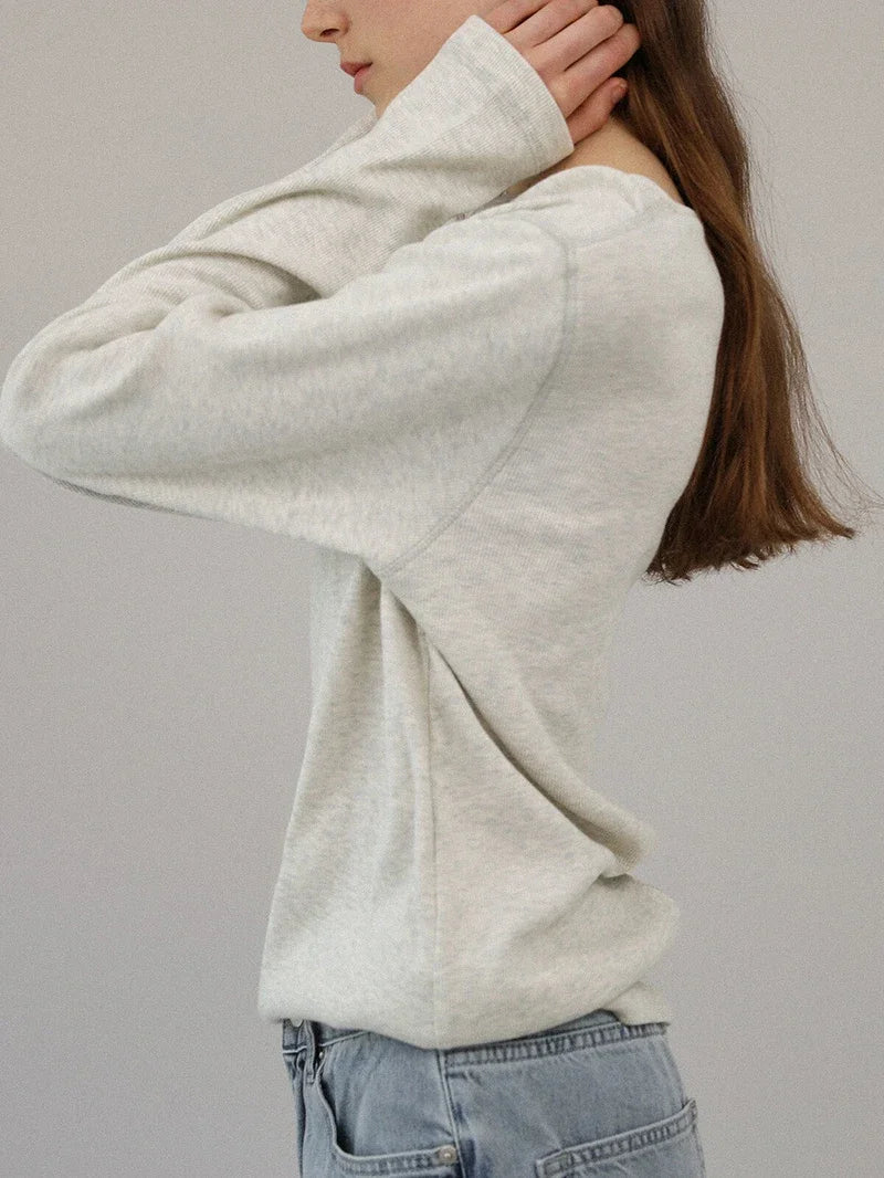 Rosamund | Slim Fine Knit Crew Neck Long Sleeve Tee - View 11