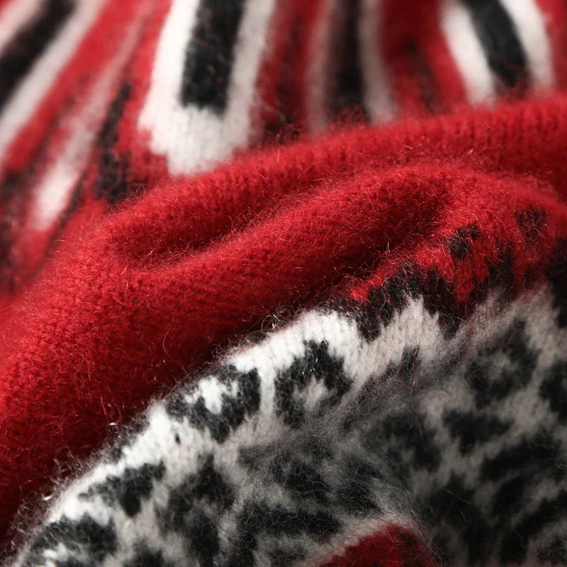 Solveig | Fair Isle Yoke Cashmere Crew Neck Sweater - View 12