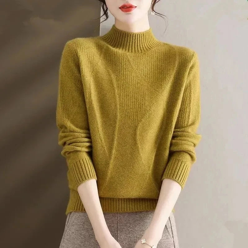 Sylvie | Brushed Ribbed Raglan Sleeve Mock Neck Sweater - View 13