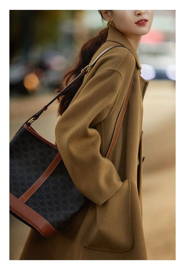 Vesper | Stand Collar Single Breasted Wool Overcoat - View 18