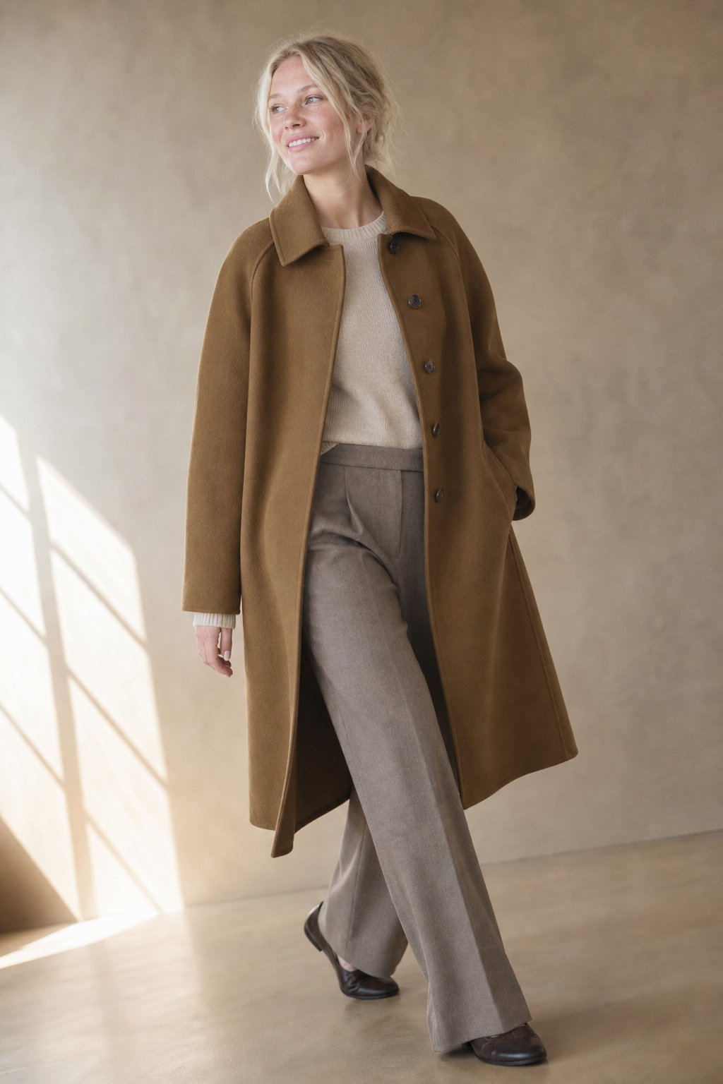 Vesper | Stand Collar Single Breasted Wool Overcoat - View 4